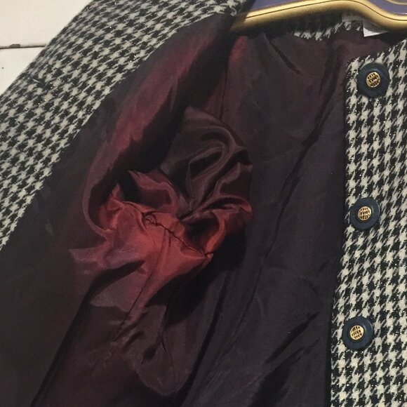 VINTAGE RENA ROWAN WOOL BLEND PLAID JACKETS SIZE 10 - Picture 9 of 10